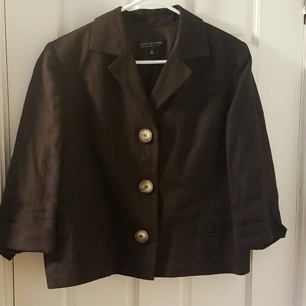 Jones New York 3/4 length sleeve jacket